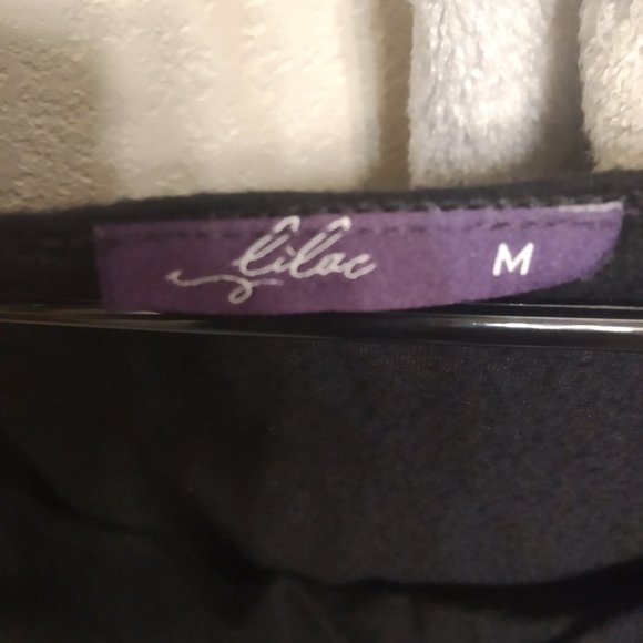 Lilac Cowl Neck Loose Black Shirt - Picture 5 of 7